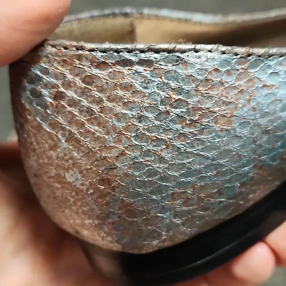 EUC Madeline Vesty Metallic Mermaid Buckle Ballet Flats